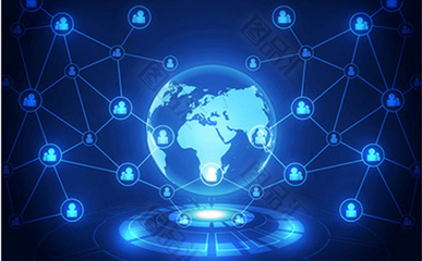 時尚藍色全球網(wǎng)絡(luò)科技背景